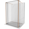 Mexen Kioto perete de duș autoportant 90 x 30 x 30 cm, model negru, cupru periat - 800-090-030-222-65-70-030
