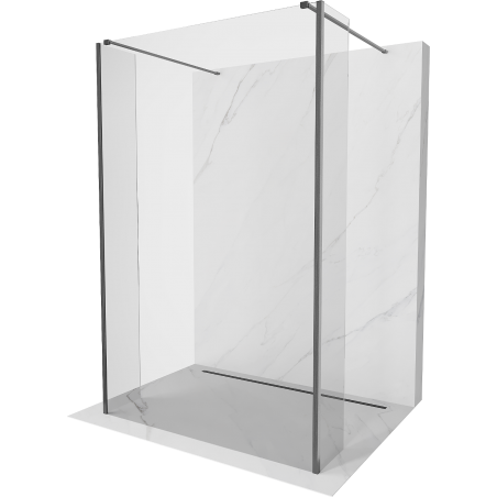 Mexen Kioto perete de duș independent 115 x 30 x 30 cm, transparent, gri armat - 800-115-030-222-66-00-030