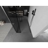 Mexen Kioto szabadon álló zuhanyfal 120 x 30 x 30 cm, fekete keret, szálcsiszolt gun gray - 800-120-030-222-66-70-030