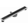 Mexen Flat 360° MGB canalizare liniară rotativă 50 cm, sticlă neagră - 1026050-40