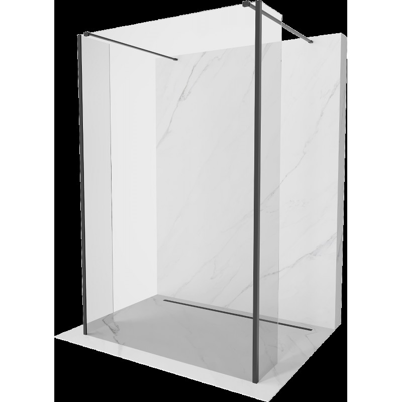 Mexen Kioto perete de duş autonom 105 x 30 x 30 cm, transparent, negru - 800-105-030-222-70-00-030