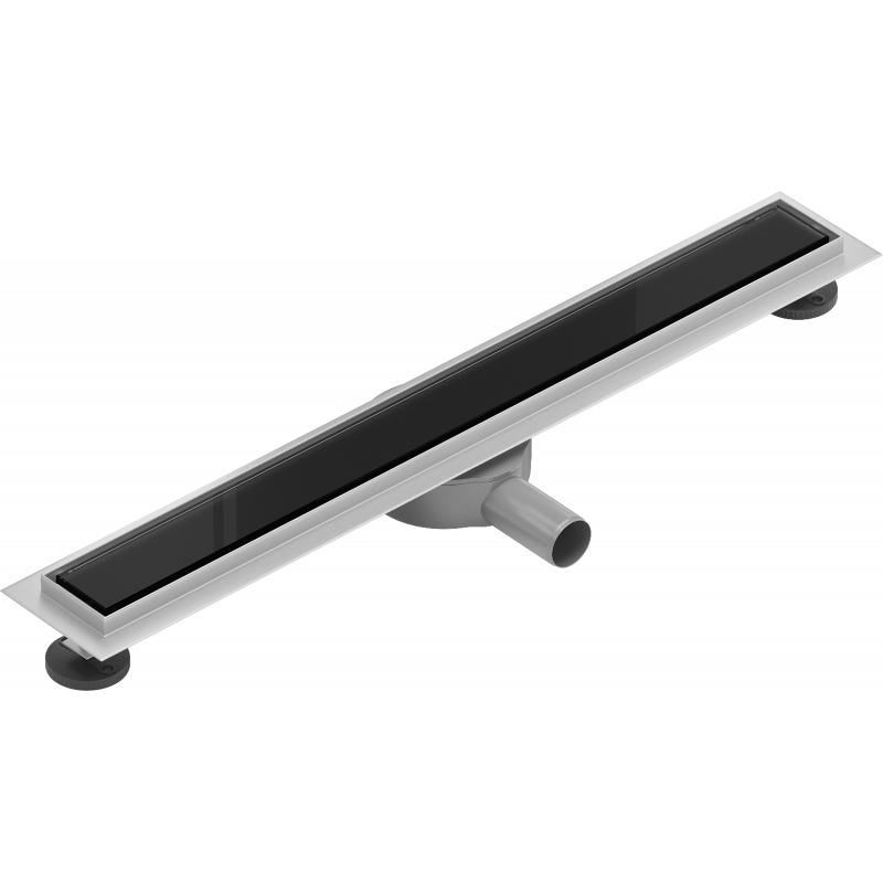 Mexen Flat 360° MGB canalizare liniară rotativă 50 cm, sticlă neagră - 1026050-40