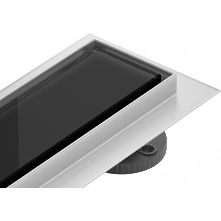 Mexen Flat 360° MGB canalizare liniară rotativă 50 cm, sticlă neagră - 1026050-40