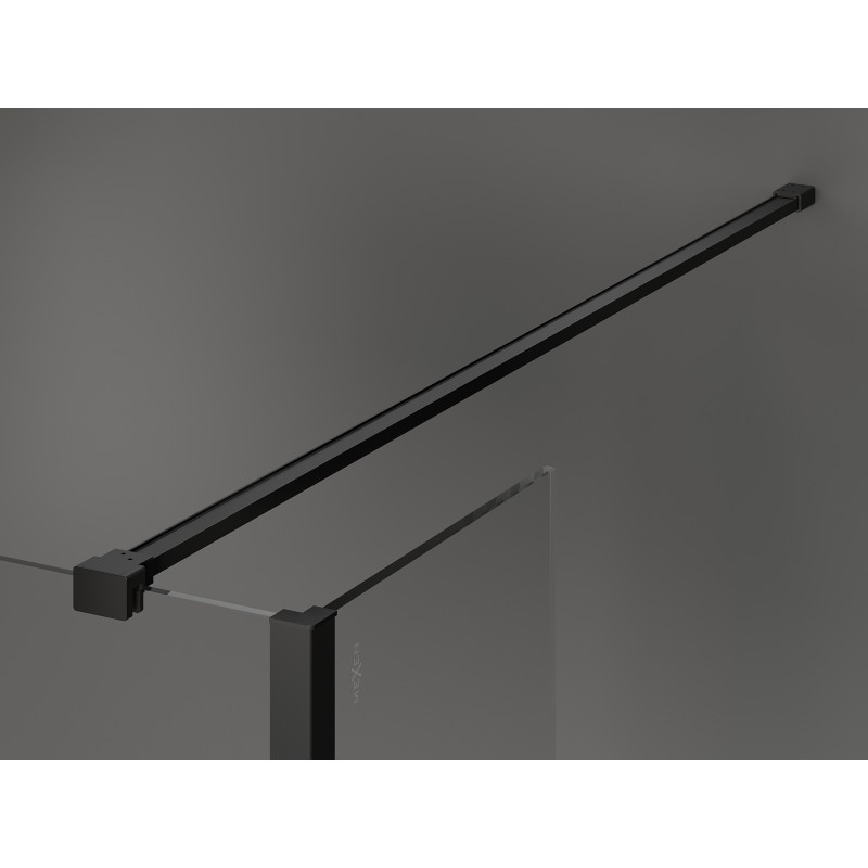 Mexen Kioto perete de duș freestanding 160 x 30 x 30 cm, transparent, negru - 800-160-030-222-70-00-030