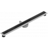 Mexen Flat 360° MGB forgó zuhanyfolyóka 80 cm, Fekete üveg - 1026080-40