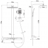 Set de duș Mexen Zoom montare externă cu duș fix și baterie, negru - 78101-70