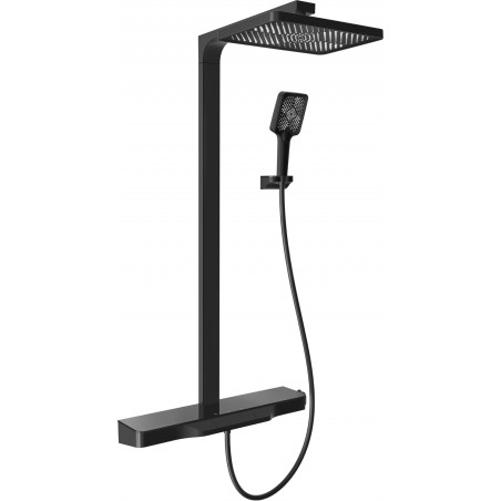 Set de duș Mexen Zoom montare externă cu duș fix și baterie, negru - 78101-70
