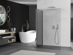 Mexen Kioto perete de duș Walk-in 140 x 70 cm, transparent, crom - 800-140-212-01-00-070