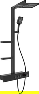 Mexen Saxx set de duș de suprafață cu duș ploaie și baterie, negru - 78102-70