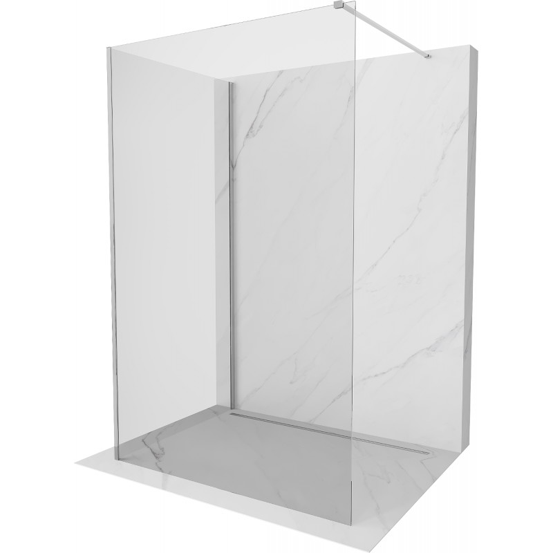 Mexen Kioto perete duș Walk-in 110 x 80 cm, transparent, crom - 800-110-212-01-00-080