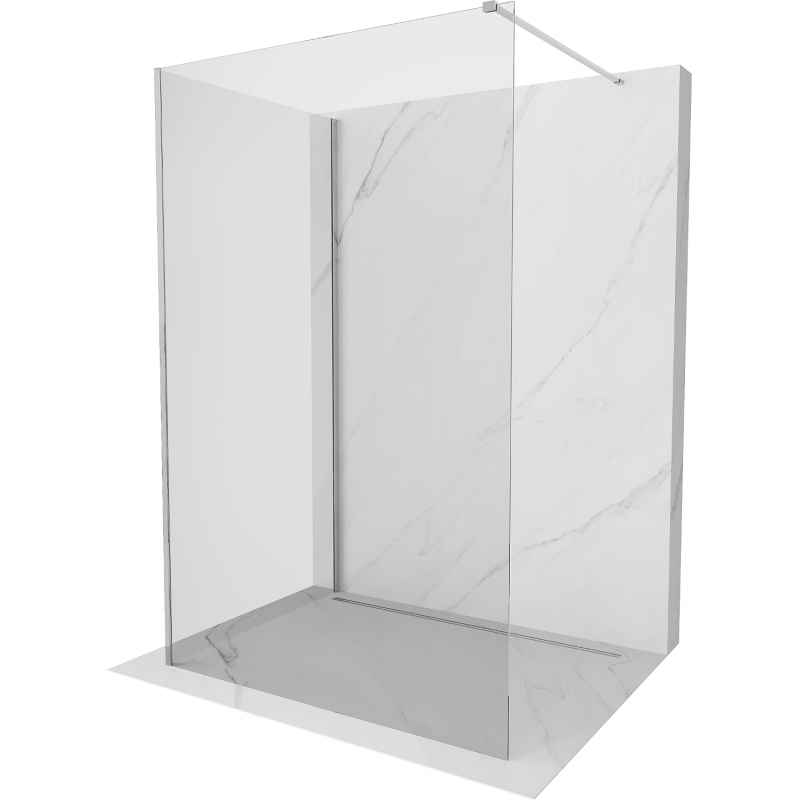 Mexen Kioto perete de duș Walk-in 140 x 80 cm, transparent, crom - 800-140-212-01-00-080