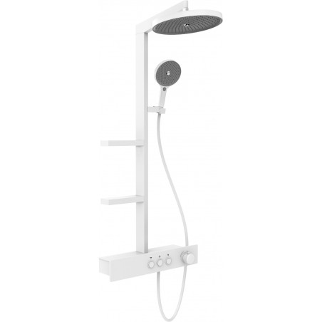 Mexen Plex set de duș montat pe perete cu duș și baterie, alb - 78103-20