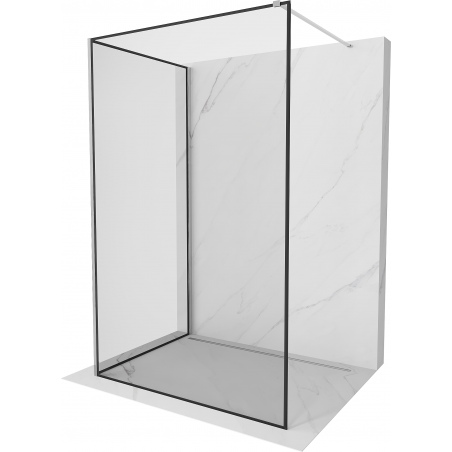 Mexen Kioto walk-in zuhanyfal 100 x 70 cm, fekete minta, króm - 800-100-212-01-70-070