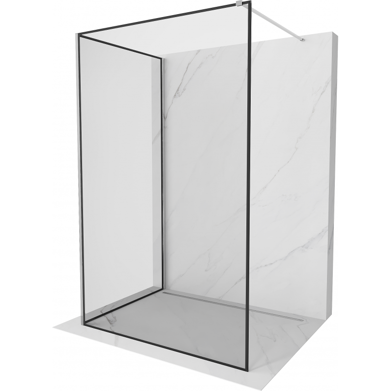 Mexen Kioto panou de duş Walk-in 110 x 70 cm, model negru, crom - 800-110-212-01-70-070