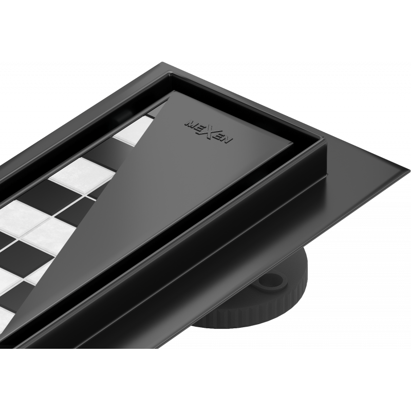 Mexen Flat M13 lineáris lefolyó 2 az 1-ben 70 cm, fekete - 1710070-15