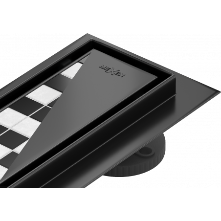 Mexen Flat M13 lineáris lefolyó 2 az 1-ben 70 cm, fekete - 1710070-15