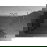 Mexen Kioto perete de duș Walk-in 140 x 110 cm, model negru, crom - 800-140-212-01-70-110