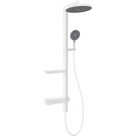 Mexen Dizzy set de duș expus cu ploaie și baterie, alb - 78104-20