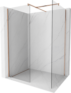 Mexen Kioto panou de duș Walk-in 100 x 95 cm, transparent, cupru periat - 800-100-202-65-00-095