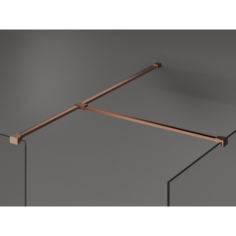 Mexen Kioto panou de duș Walk-in 100 x 95 cm, transparent, cupru periat - 800-100-202-65-00-095