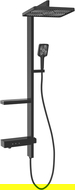 Mexen Roar set de duș montat pe perete cu ploaie și baterie, negru - 78105-70