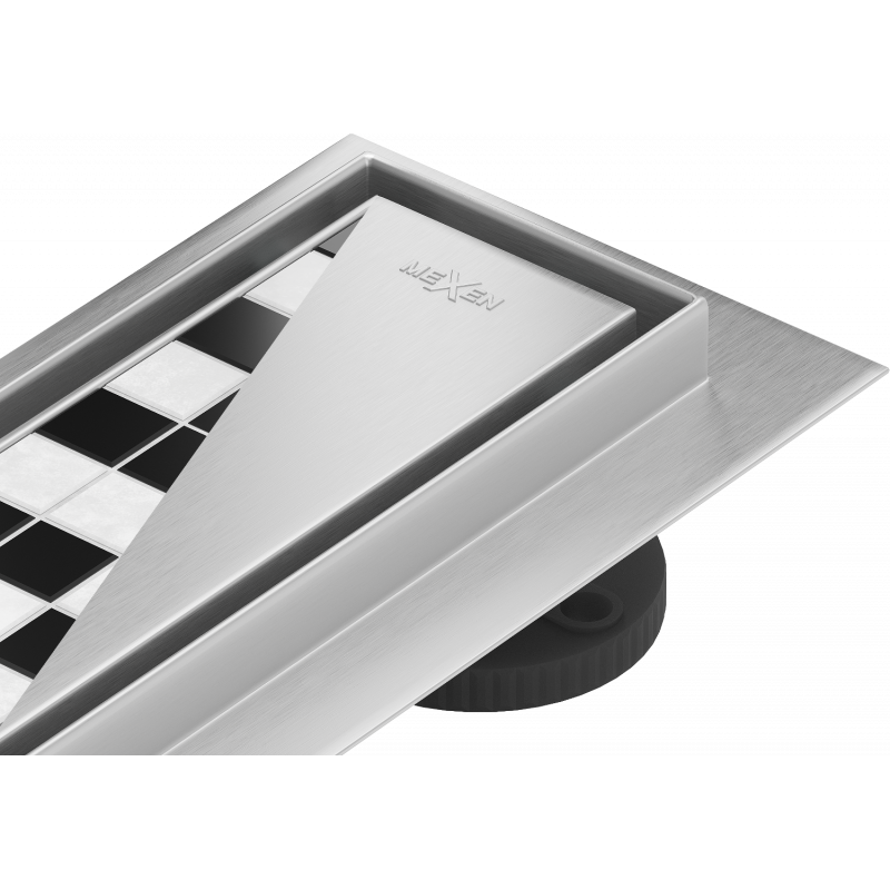 Mexen Flat 360° M13 scurgere liniară rotativă 2 în 1 100 cm, Crom - 1010100-40