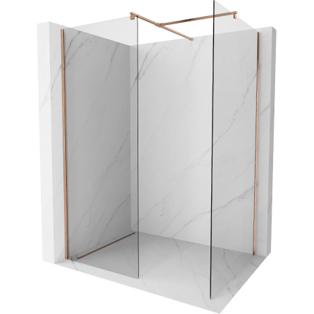 Mexen Kioto Walk-in zuhanyfal 125 x 80 cm, átlátszó, kefélt bronz - 800-125-202-65-00-080