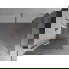 Mexen Kioto Walk-in zuhanyfal 140 x 110 cm, áttetsző, csiszolt réz - 800-140-202-65-00-110