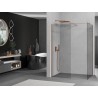 Mexen Kioto Walk-in zuhanyfal 140 x 120 cm, átlátszó, kefe hatású réz - 800-140-202-65-00-120
