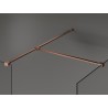 Mexen Kioto Walk-in zuhanyfal 140 x 120 cm, átlátszó, kefe hatású réz - 800-140-202-65-00-120