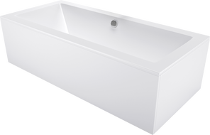 Mexen Cube cadă dreptunghiulară 170 x 80 cm cu panouri, Albă - 55051708000X