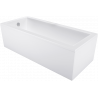 Mexen Cubik cadă dreptunghiulară 160 x 70 cm cu panou, albă - 55031607000X