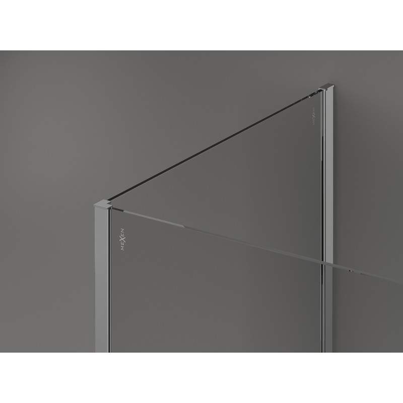 Mexen Kioto perete de duș Walk-in 140 x 80 cm, transparent, crom - 800-140-212-01-00-080