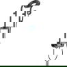 Set de duș montat pe perete Mexen Peak cu pară de duș și baterie, ecran LED, negru - 78106-70