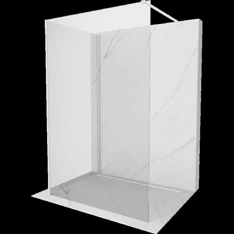 Mexen Kioto perete duș Walk-in 90 x 90 cm, transparent, alb - 800-090-212-20-00-090