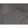 Mexen Kioto panou duș Walk-in 155 x 100 cm, transparent, cupru periat - 800-155-202-65-00-100