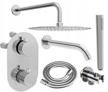 Mexen Kai Set cadă-duș încastrat DR70 cu duș de plafon de 30 cm, crom - 77602DR70301-00