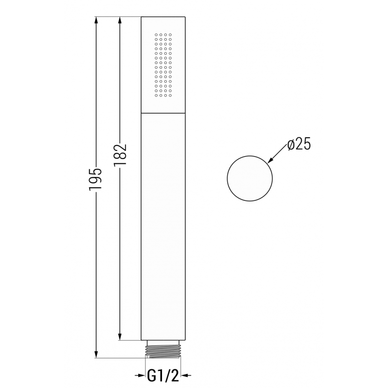Mexen Kai DR70 set cadă-duș încastrat cu duș de ploaie 30 cm, auriu - 77602DR70301-50
