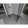 Mexen Kioto panou de dus Walk-in 170 x 110 cm, transparent, cupru periat - 800-170-202-65-00-110