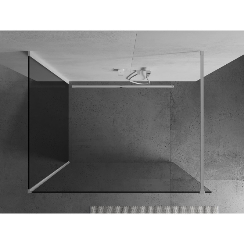 Mexen Kioto Walk-in zuhanyfal 140 x 120 cm, átlátszó, fehér - 800-140-212-20-00-120