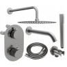 Mexen Kai DR70 set cadă-duș încastrat cu pară de tip ploaie30 cm, Grafit - 77602DR70301-66