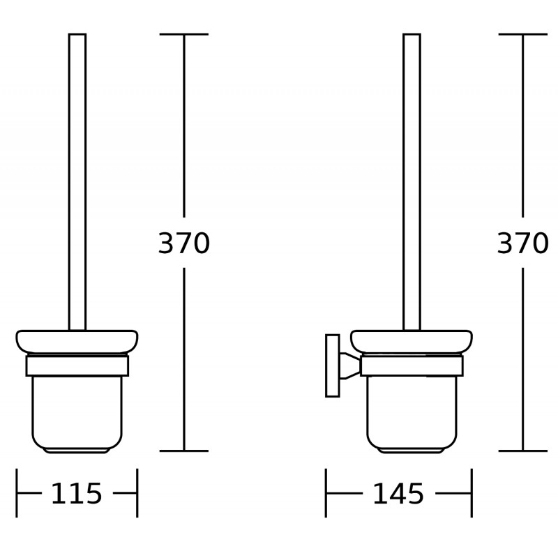 Mexen Rufo arany WC-kefe - 7050950-50