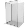 Mexen Kioto perete de duș Walk-in 120 x 80 cm, cadru negru, alb - 800-120-212-20-70-080