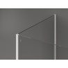 Mexen Kioto perete de duș Walk-in 120 x 80 cm, cadru negru, alb - 800-120-212-20-70-080