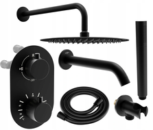 Mexen Kai DR70 set cadă-duș încastrat cu plafonieră de ploaie 30 cm, negru - 77602DR70301-70