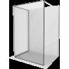 Mexen Kioto perete de dus Walk-in 110 x 100 cm, model negru, alb - 800-110-212-20-70-100