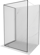 Mexen Kioto zuhanyfal Walk-in 130 x 100 cm, fekete keret, fehér - 800-130-212-20-70-100