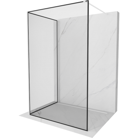Mexen Kioto perete de duș Walk-in 120 x 110 cm, model negru, alb - 800-120-212-20-70-110