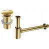 Mexen semisifon lavoar rotund cu dop clic-clac, fără preaplin, auriu - 7991050-50