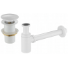 Mexen sifon parțial pentru chiuvetă rotund cu dop click-clack, fără preaplin, alb - 7991050-20
